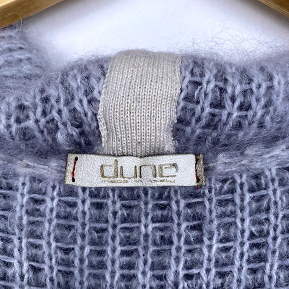 Dune Studios Italy Long Line Striped Knit Hooded Cardigan Sweater Large - Picture 3 of 7